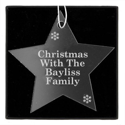 (image for) Personalised Acrylic Star Christmas Decoration