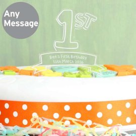 (image for) Personalised Acrylic '1st' Celebration Cake Topper