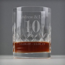 (image for) Personalised Big Age Cut Crystal Whisky Tumbler