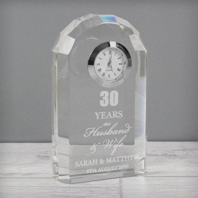 (image for) Personalised Anniversary Crystal Clock