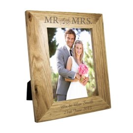 (image for) Personalised 5x7 Mr & Mrs Wooden Photo Frame