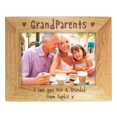 (image for) Personalised 5x7 Grandparents Wooden Photo Frame