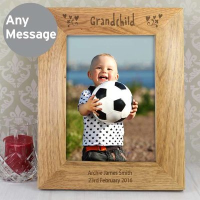 (image for) Personalised 5x7 Grandchild Wooden Photo Frame