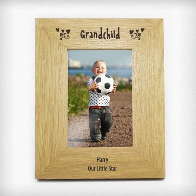 (image for) Personalised 6x4 Grandchild Wooden Photo Frame
