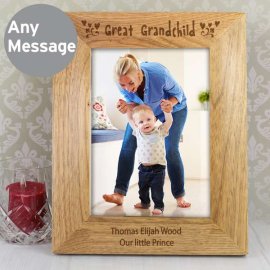 (image for) Personalised 5x7 Great Grandchild Wooden Photo Frame