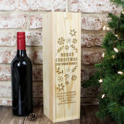 (image for) Personalised Christmas Frost Bottle Presentation Box