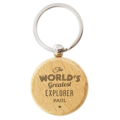 (image for) Personalised 'The World's Greatest' Wooden Keyring