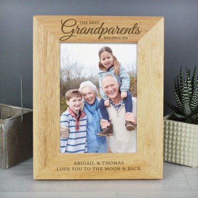 (image for) Personalised 'The Best Grandparents' 5x7 Wooden Photo Frame