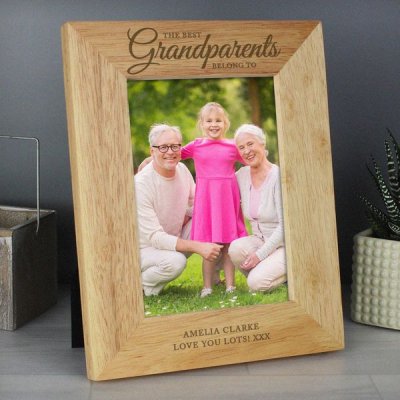 (image for) Personalised 'The Best Grandparents' 5x7 Wooden Photo Frame