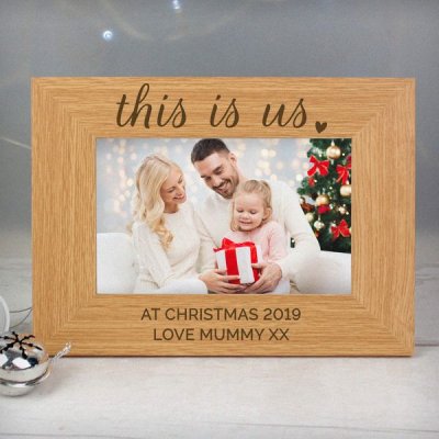(image for) Personalised 'This Is Us' 6x4 Landscape Wooden Photo Frame