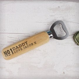 (image for) Personalised No.1 Wooden Bottle Opener