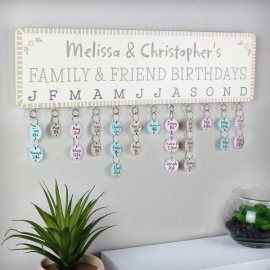 (image for) Personalised Birthday Planner Plaque with Customisable Discs
