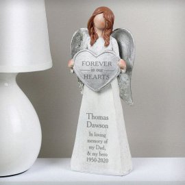 (image for) Personalised Forever In Our Hearts Memorial Angel Ornament