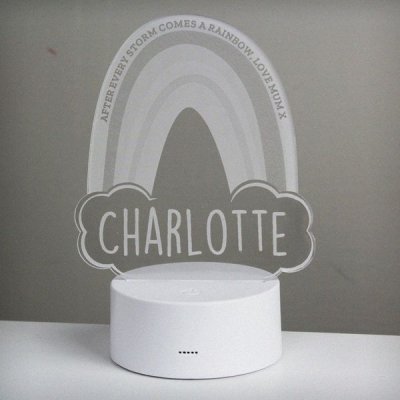 (image for) Personalised Rainbow LED Colour Changing Night Light