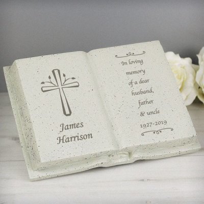 (image for) Personalised Cross Memorial Book