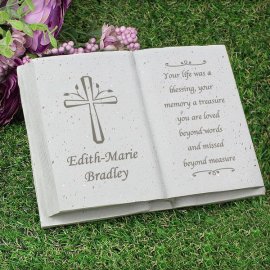 (image for) Personalised Cross Memorial Book