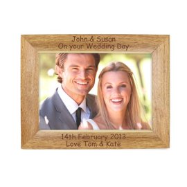 (image for) Personalised Landscape Wooden Photo Frame 5x7