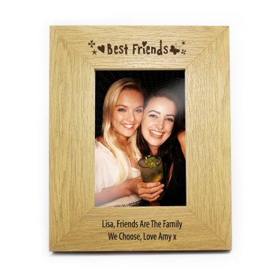 (image for) Personalised Best Friends 6x4 Wooden Photo Frame