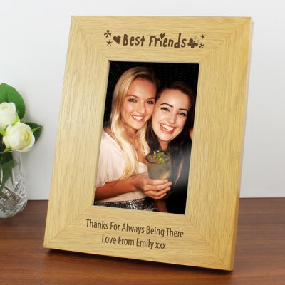 (image for) Personalised Best Friends 6x4 Wooden Photo Frame