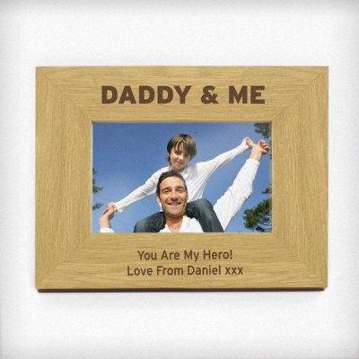 (image for) Personalised Daddy & Me 6x4 Wooden Photo Frame