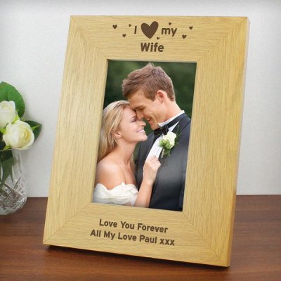 (image for) Personalised I Heart My 6x4 Wooden Photo Frame