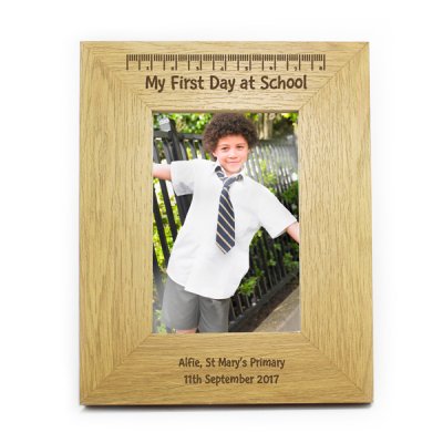 (image for) Personalised My First Day At School 6x4 Wooden Frame