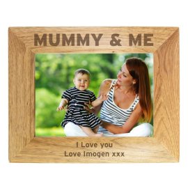 (image for) Personalised Mummy & Me 5x7 Wooden Photo Frame