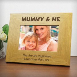 (image for) Personalised Mummy & Me 6x4 Wooden Photo Frame