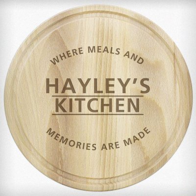 (image for) Personalised 'Meals and Memories' Round Chopping Board