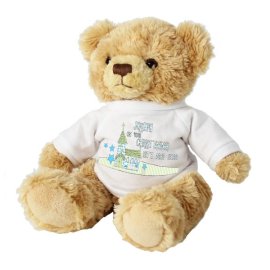 (image for) Personalised Blue Church Message Bear with T-Shirt