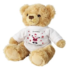 (image for) Personalised Spotty Santa Message Bear