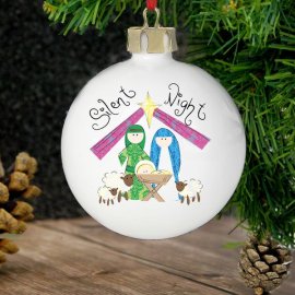 (image for) Personalised Nativity Silent Night Bauble