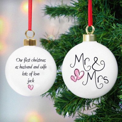 (image for) Personalised Mr & Mrs Bauble