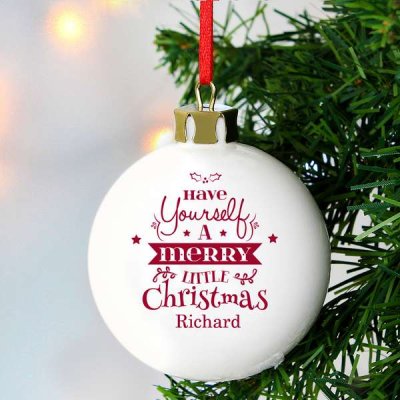 (image for) Personalised Have Yourself A Merry Little Christmas Bauble