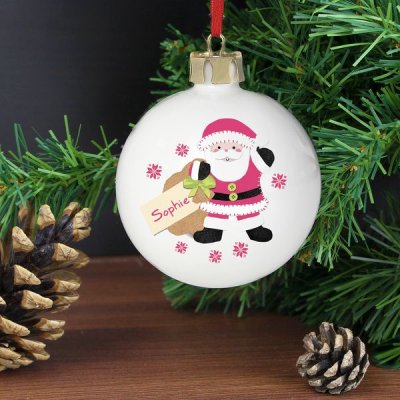 (image for) Personalised Felt Stitch Santa Bauble
