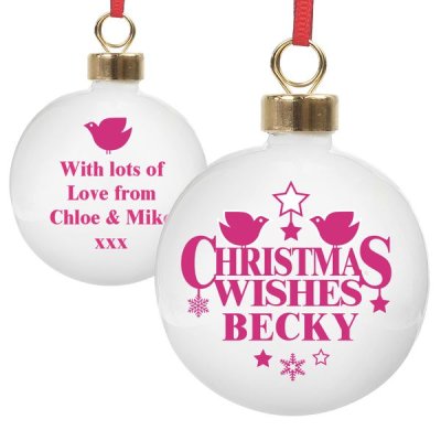 (image for) Personalised Christmas Wishes Bauble
