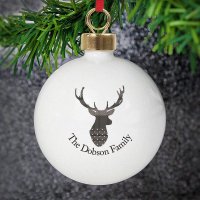 (image for) Personalised Highland Stag Bauble