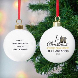 (image for) Personalised 1st Christmas in Our New Home Bauble