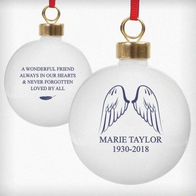 (image for) Personalised Angel Wings Bauble