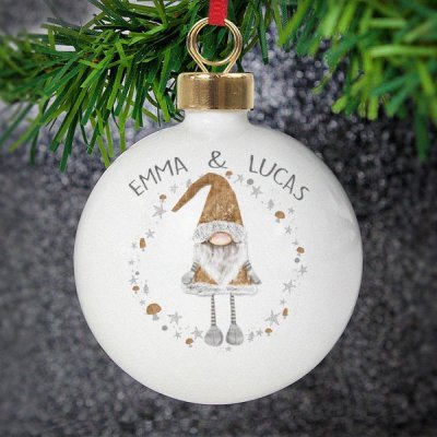 (image for) Personalised Scandinavian Christmas Gnome Bauble