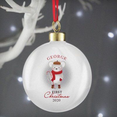 (image for) Personalised '1st Christmas' Mouse Bauble