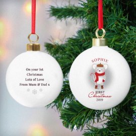 (image for) Personalised '1st Christmas' Mouse Bauble