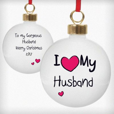 (image for) Personalised I Heart Bauble