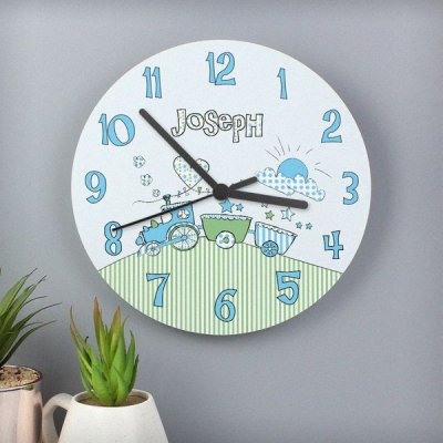 (image for) Personalised Whimsical Train Clock