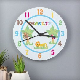 (image for) Personalised Animal Alphabet Boys Clock