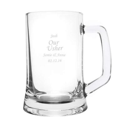 (image for) Engraved Personalised Glass Pint Stern Tankard