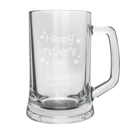 (image for) Personalised Happy Fathers Day Stars Pint Stern Tankard