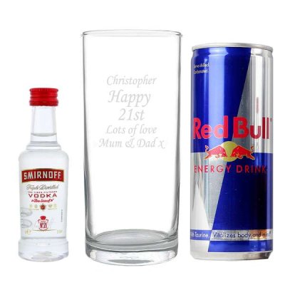 (image for) Personalised Vodka and Red Bull Gift Set