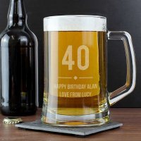 (image for) Personalised Big Age Glass Pint Stern Tankard