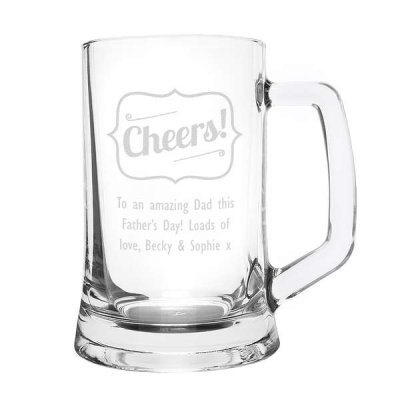 (image for) Personalised Cheers Glass Pint Stern Tankard